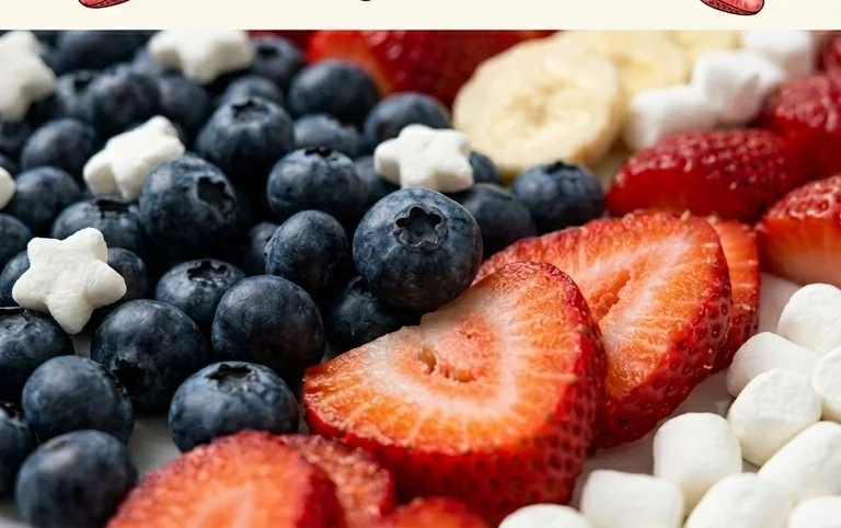 4th of July Fruit Platter Idea | How to Make an American Flag
