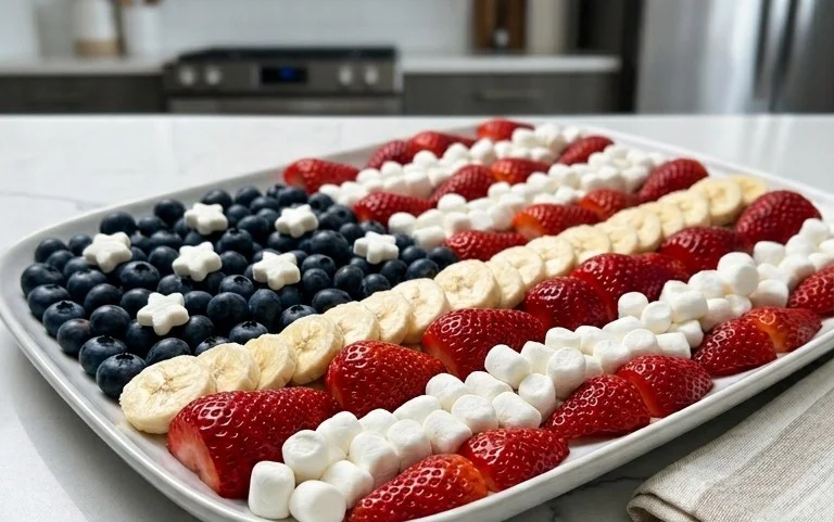 4th of July Fruit Platter Idea | How to Make an American Flag