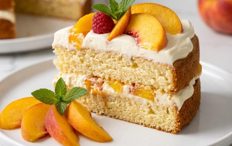 Peaches and Cream Cake