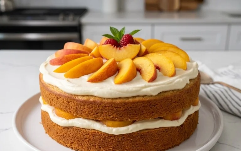Peaches and Cream Cake