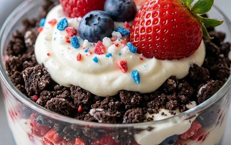 Red, White and Blue Dirt Cups
