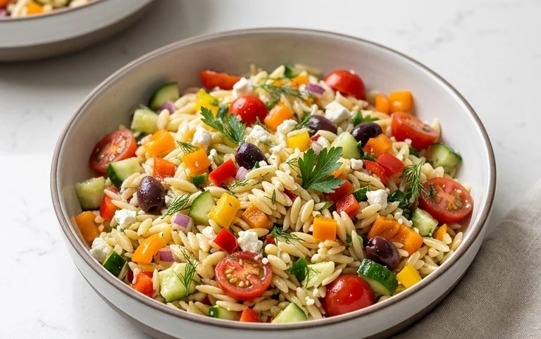 Rainbow Orzo Salad