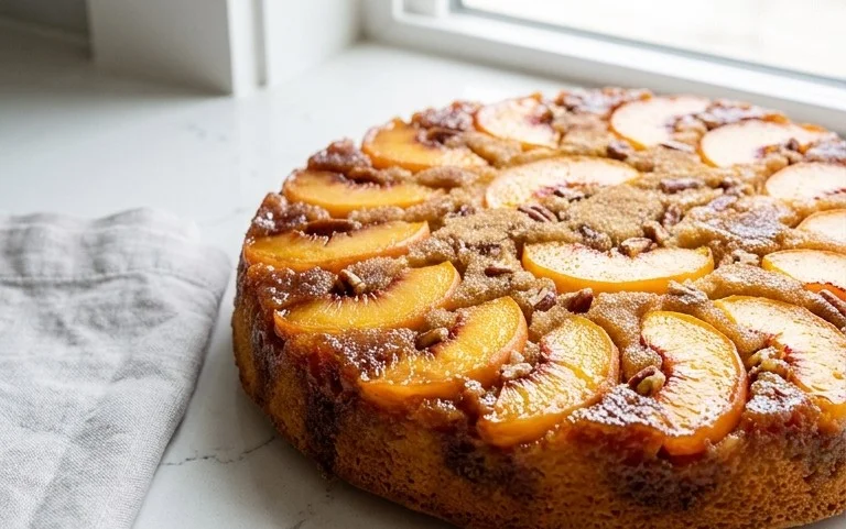 Peach Upside-Down Cake Recipe