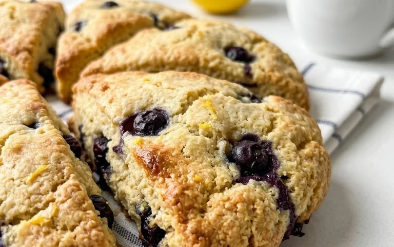 Almond Flour Lemon Blueberry Scones