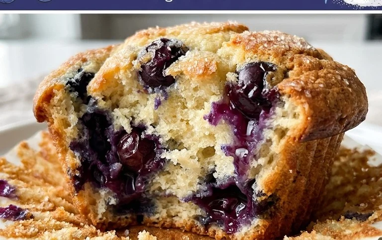 Sour Cream Blueberry Muffins
