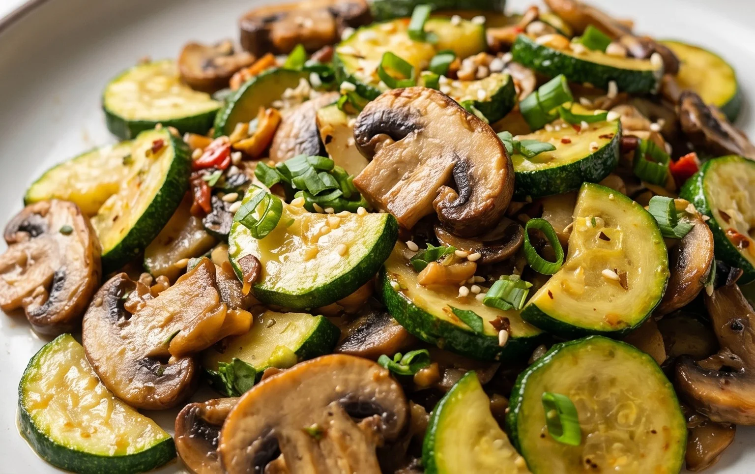 Skillet Zucchini and Mushrooms