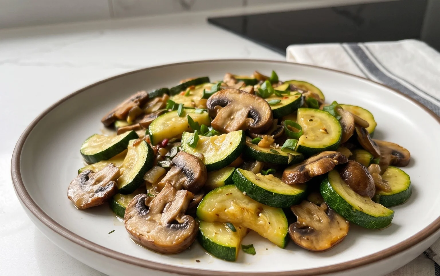 Skillet Zucchini and Mushrooms