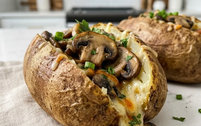 The Ultimate Stuffed Baked Potatoes with Mushrooms