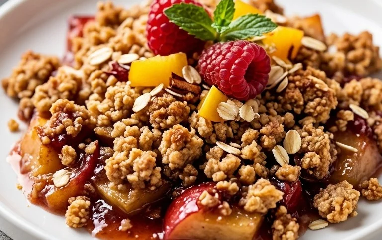 Healthy Breakfast Apple Crum extractble