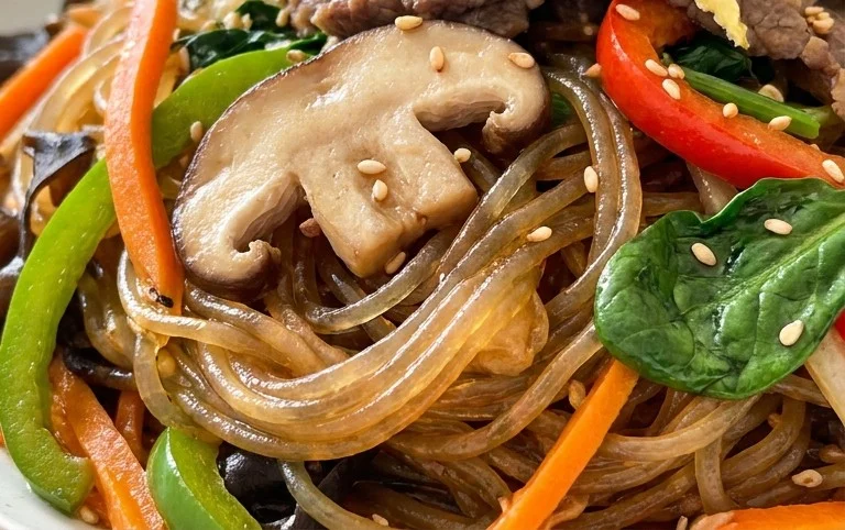 Japchae (Korean Glass Noodle Stir Fry)