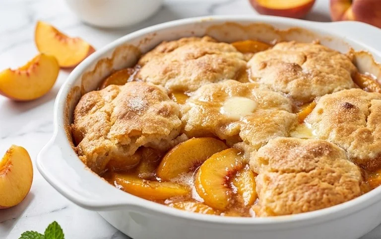 The Easiest Southern Peach Cobbler