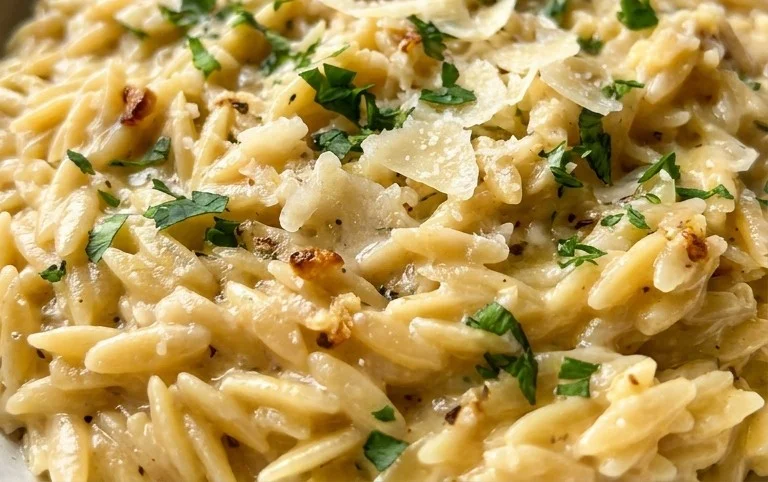 Creamy Garlic Parmesan Orzo