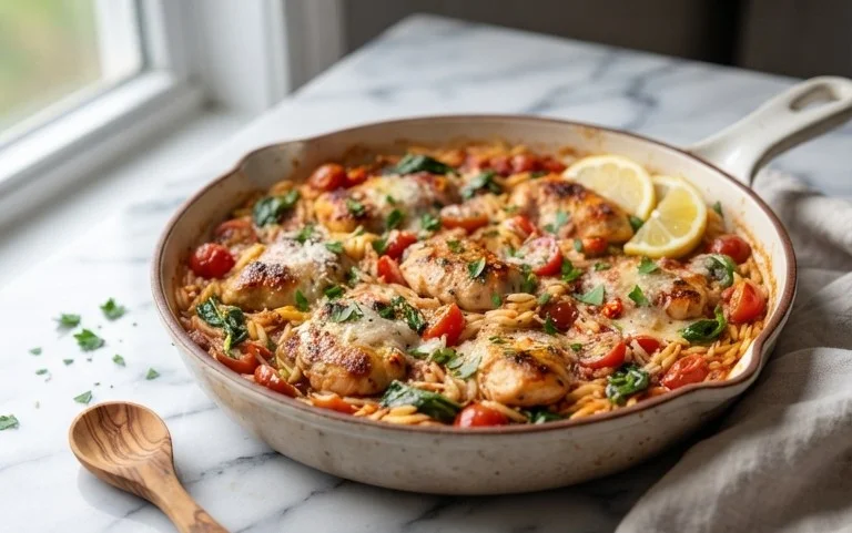 Chicken Orzo (30-Minutes, One-Pan)