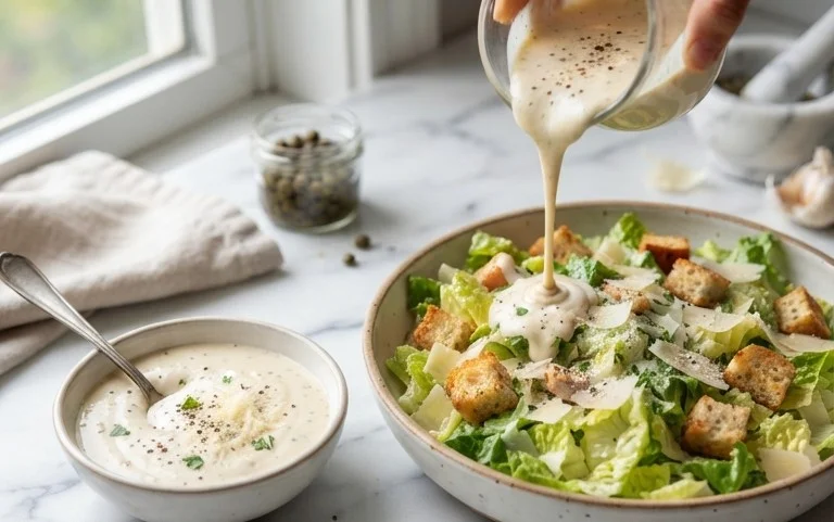 Caesar Salad Dressing (Classic, Creamy & 5 Minutes) 🥗