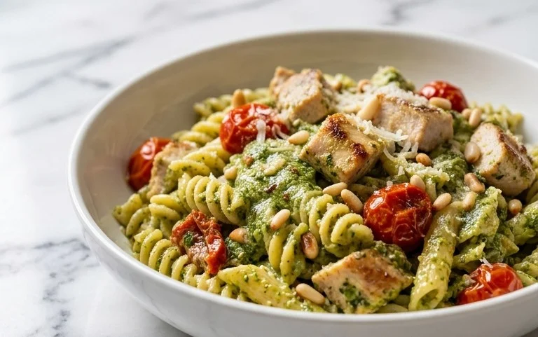 Creamy Chicken Pesto Pasta