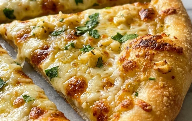 buttery garlic pizza