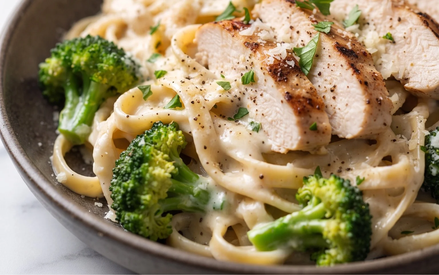 Low Calorie Chicken Alfredo