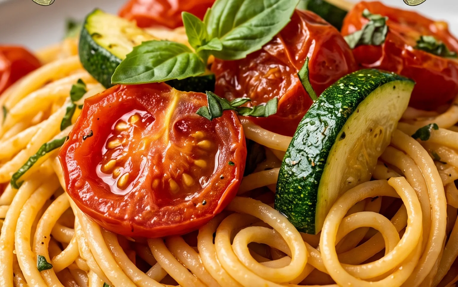 Healthy Tomato Zucchini Pasta