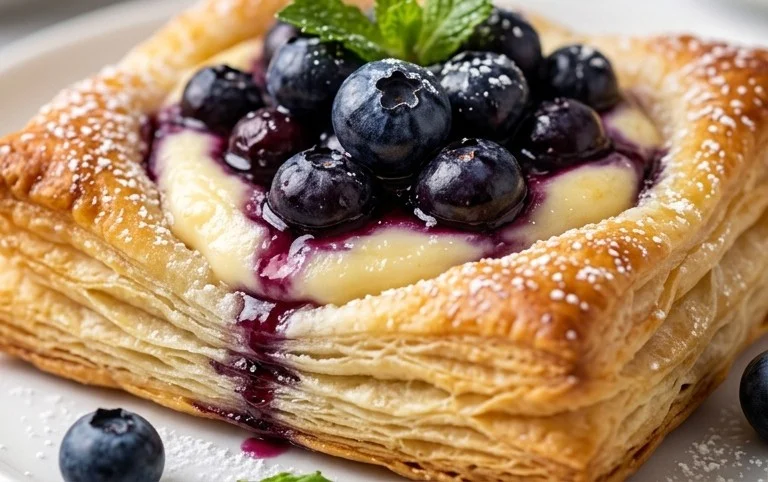Blueberry Cream Cheese Puff Pastry