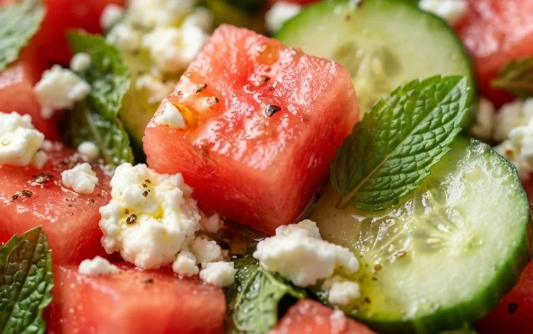Watermelon Salad with Cucumber and Feta