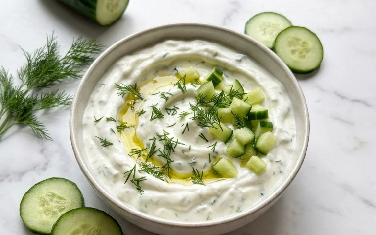 Cucumber Dip with Sour Cream and Dill