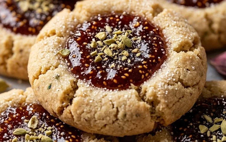 Cardamom Fig Thumbprint Cookies
