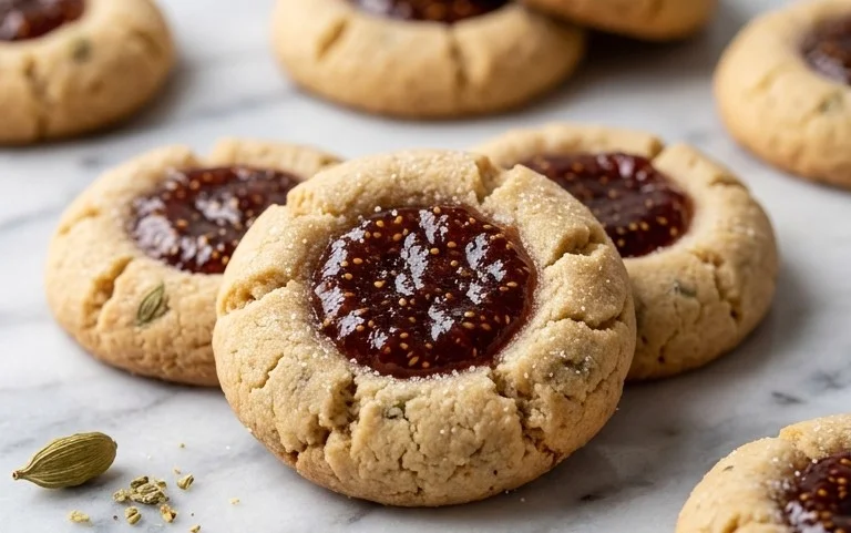 Cardamom Fig Thumbprint Cookies