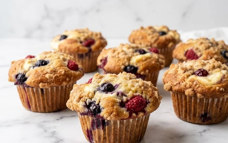 Berry Cream Cheese Muffins