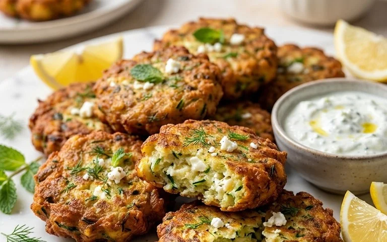 Kolokithokeftedes (Greek Zucchini Fritters)