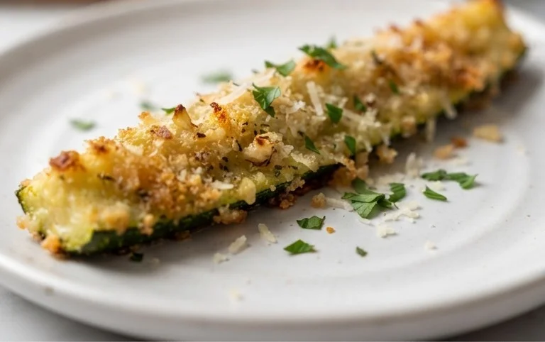 Irresistibly Crunchy Garlic Parmesan Roasted Zucchini