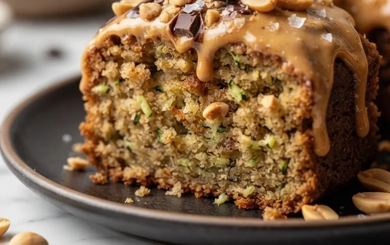 Moist Peanut Butter Zucchini Cake Recipe