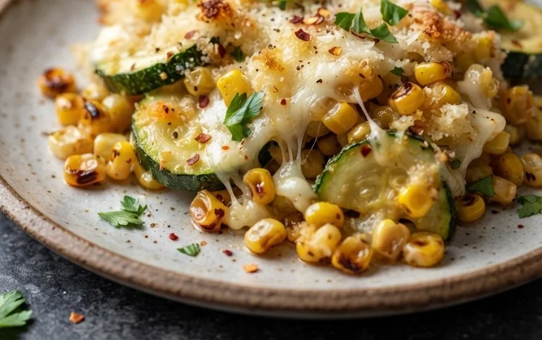 Zucchini Corn Parmesan Bake Recipe