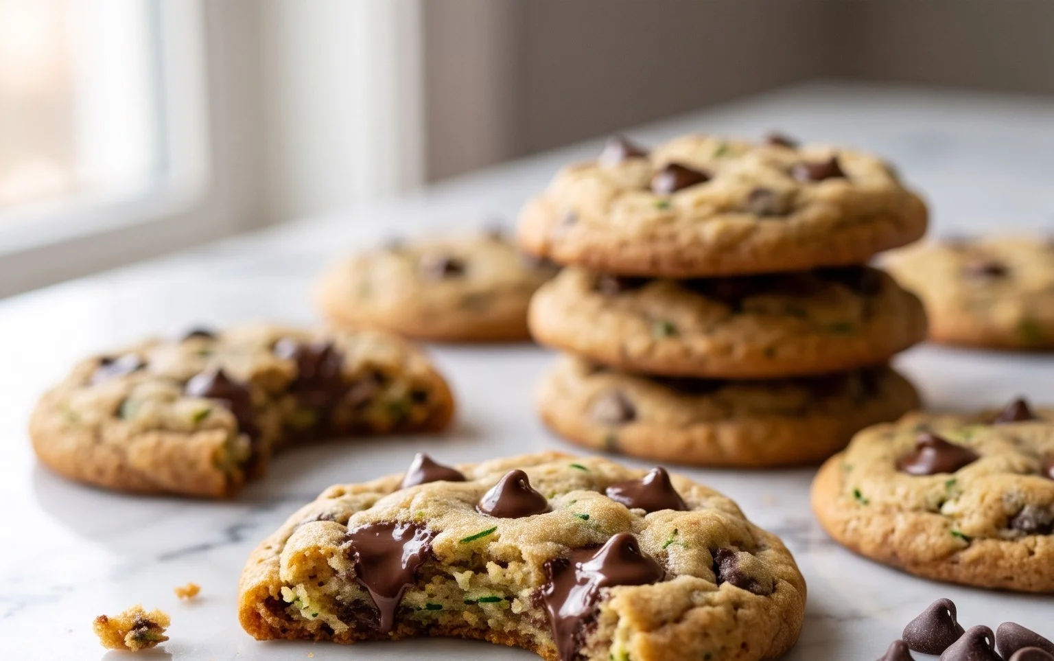 Soft Zucchini Cookies with Chocolate Chips