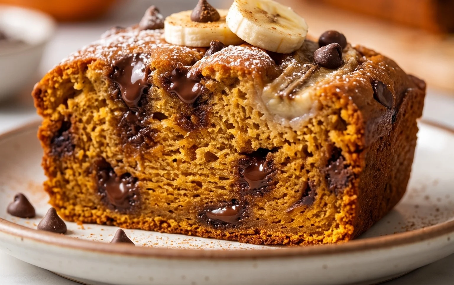 Pumpkin Chip Banana Bread