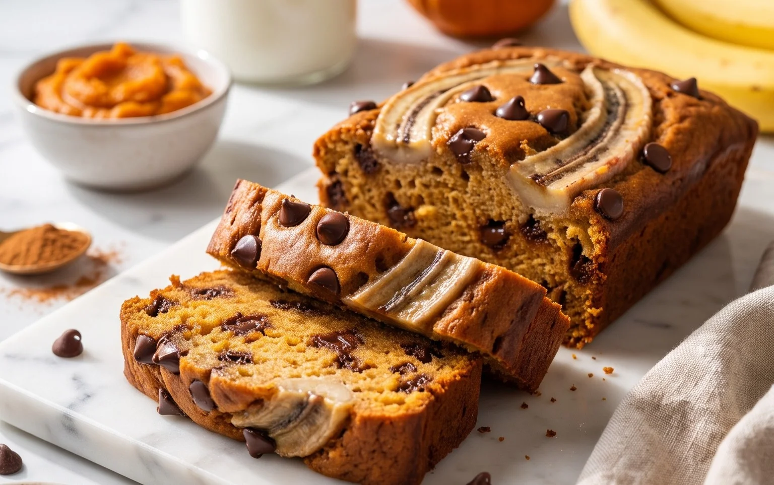 Pumpkin Chip Banana Bread