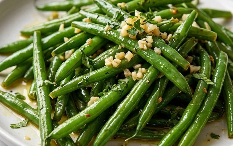 Sautéed Green Beans Recipe with Garlic