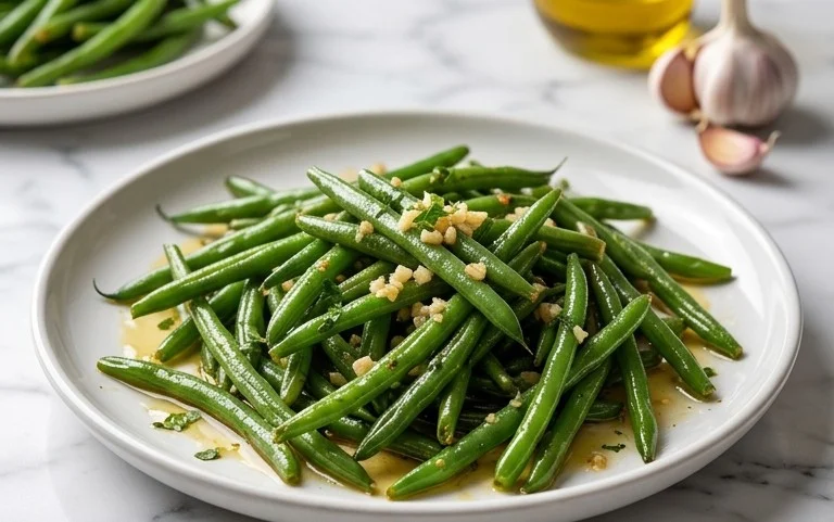 Sautéed Green Beans Recipe with Garlic